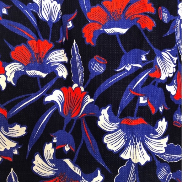 J Crew Basketweave Skirt Floral Pockets- Sz 8 - Picture 3 of 3